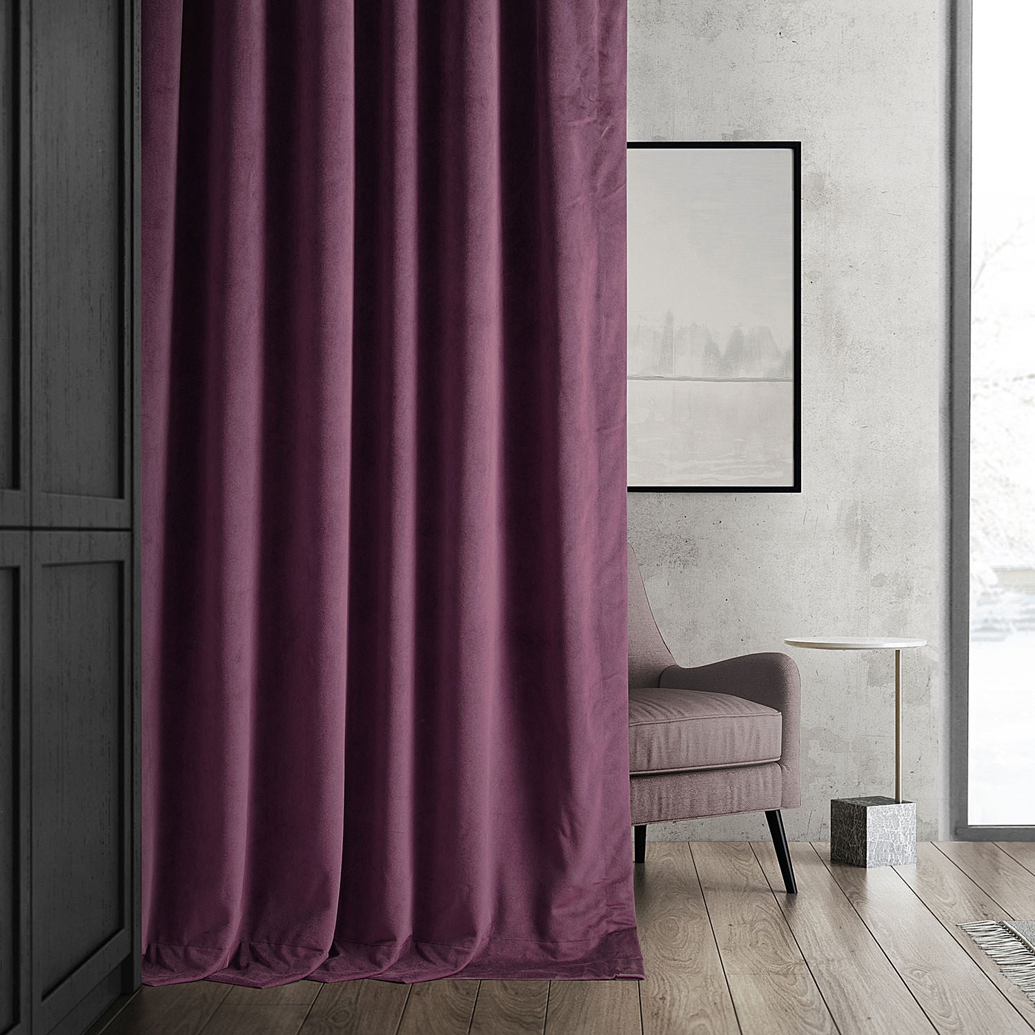 Cabernet Signature Velvet Custom Curtain