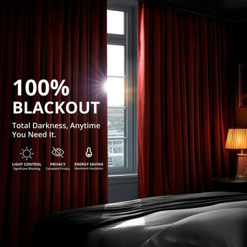 Crimson Rust Signature Velvet Blackout Curtain