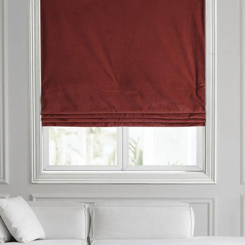 Crimson Rust Signature Velvet Roman Shade