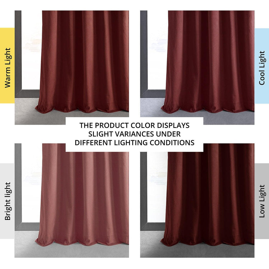 Crimson Rust Signature Velvet Blackout Curtain - HalfPriceDrapes.com