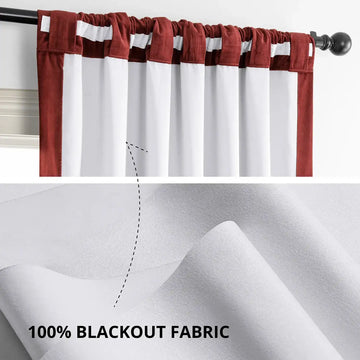 Crimson Rust Signature Velvet Blackout Curtain