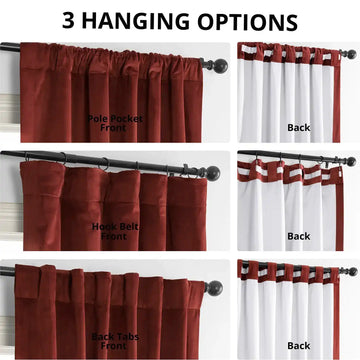 Crimson Rust Signature Velvet Blackout Curtain