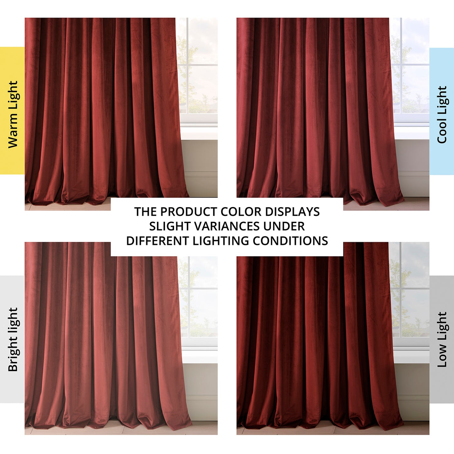 Crimson Rust Signature Velvet Blackout Curtain