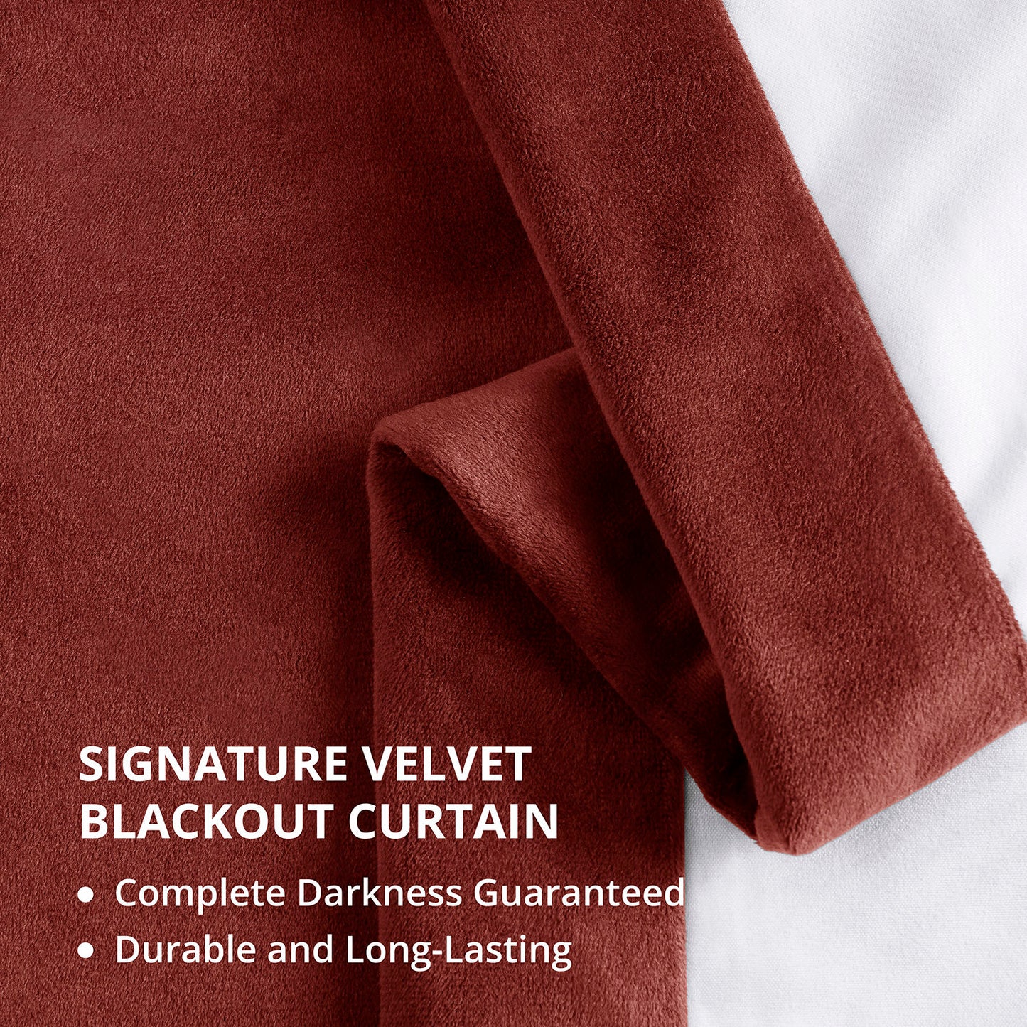 Crimson Rust Signature Velvet Blackout Curtain