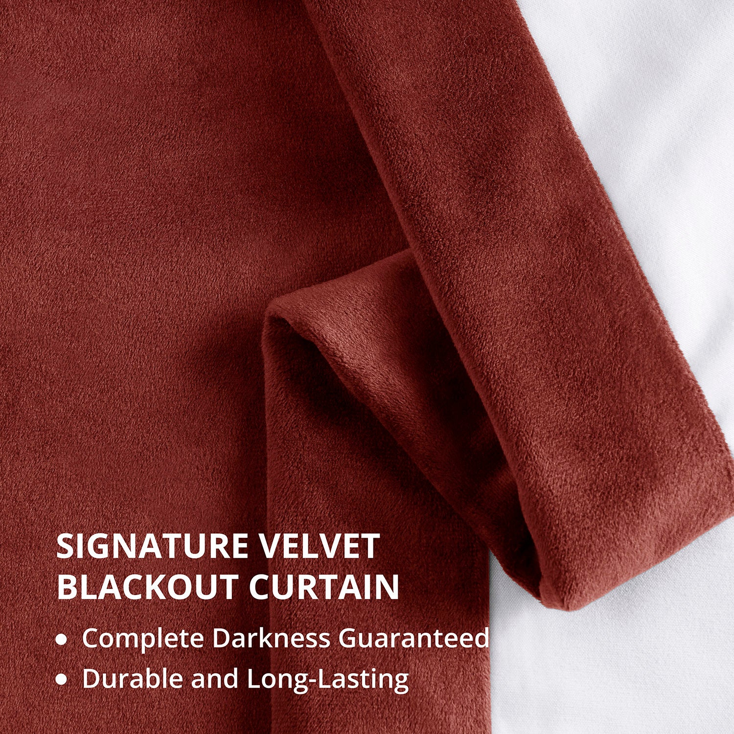 Crimson Rust Signature Velvet Blackout Curtain