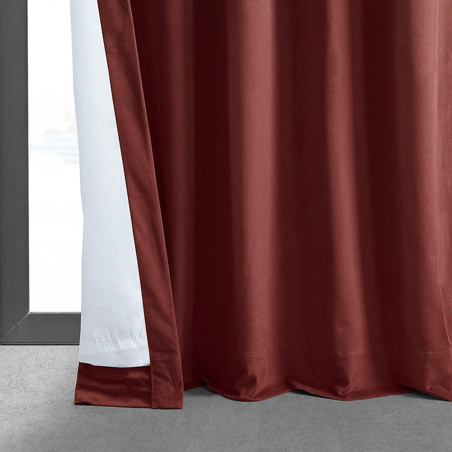 Crimson Rust Signature Velvet Blackout Curtain - HalfPriceDrapes.com