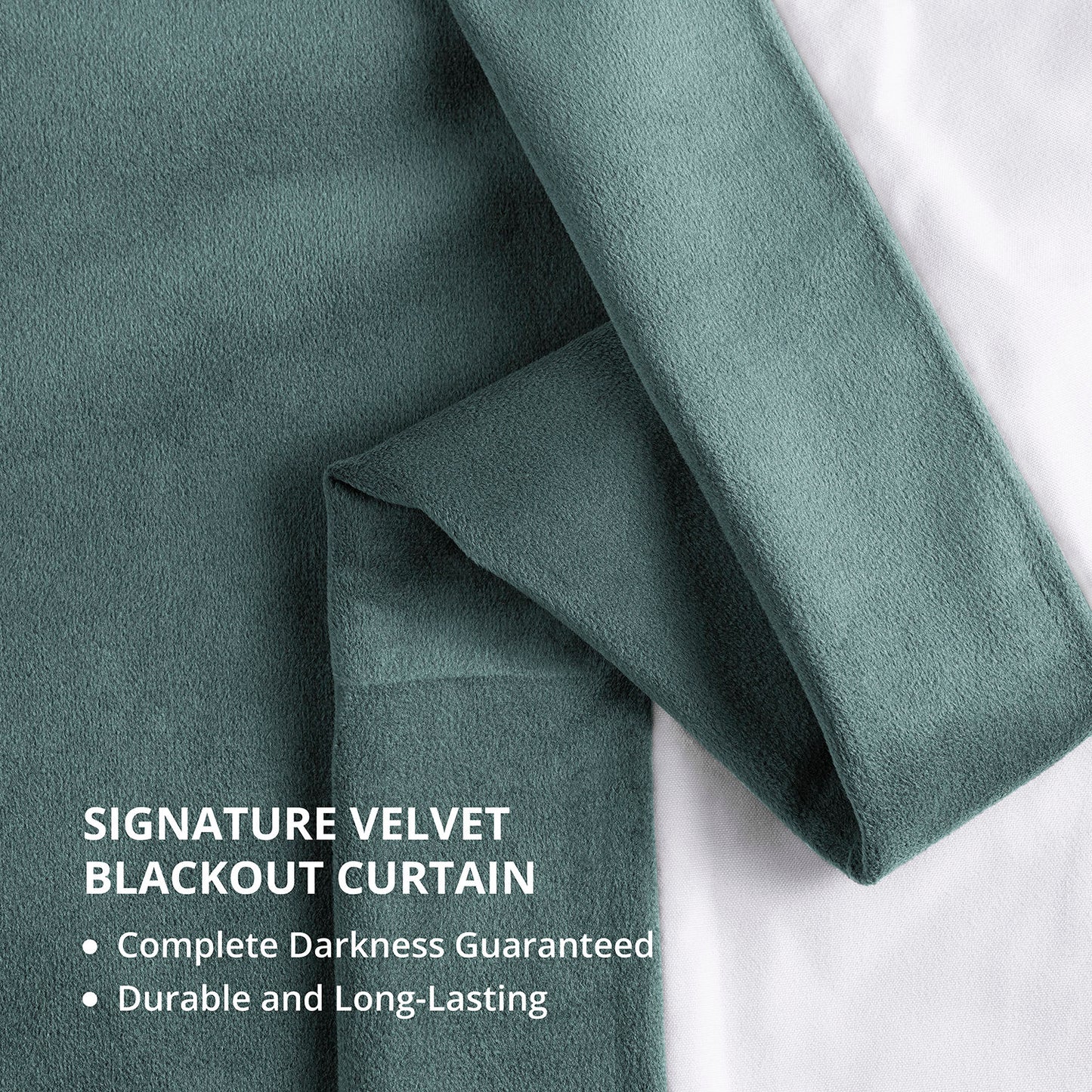 Skylark Blue Signature Velvet Blackout Curtain