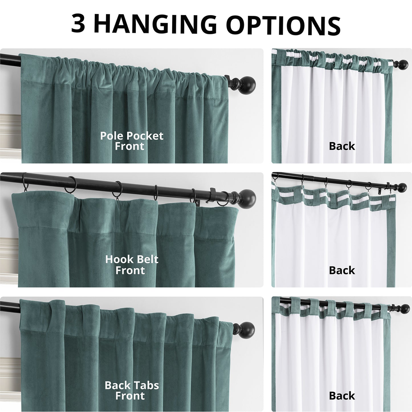 Skylark Blue Signature Velvet Blackout Curtain