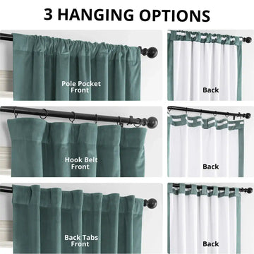 Skylark Blue Signature Velvet Blackout Curtain