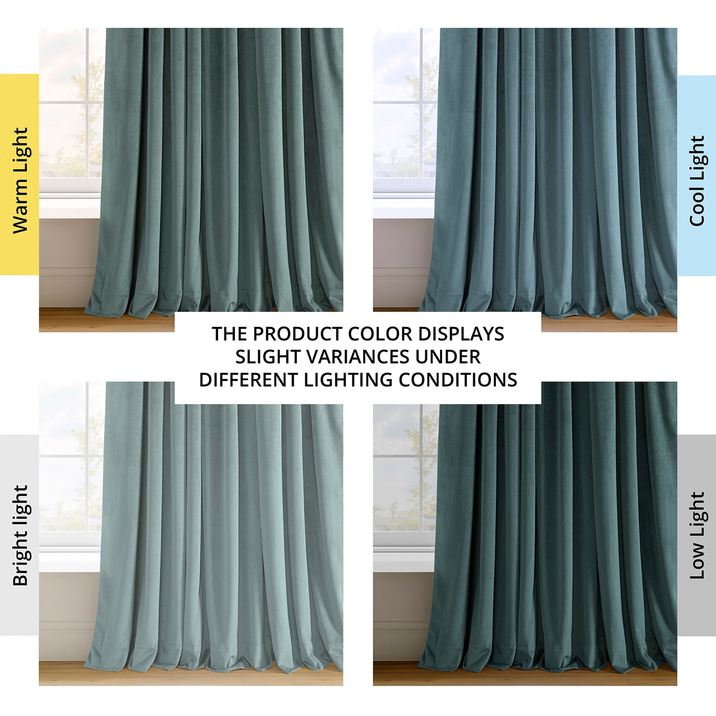 Skylark Blue Signature Velvet Blackout Curtain