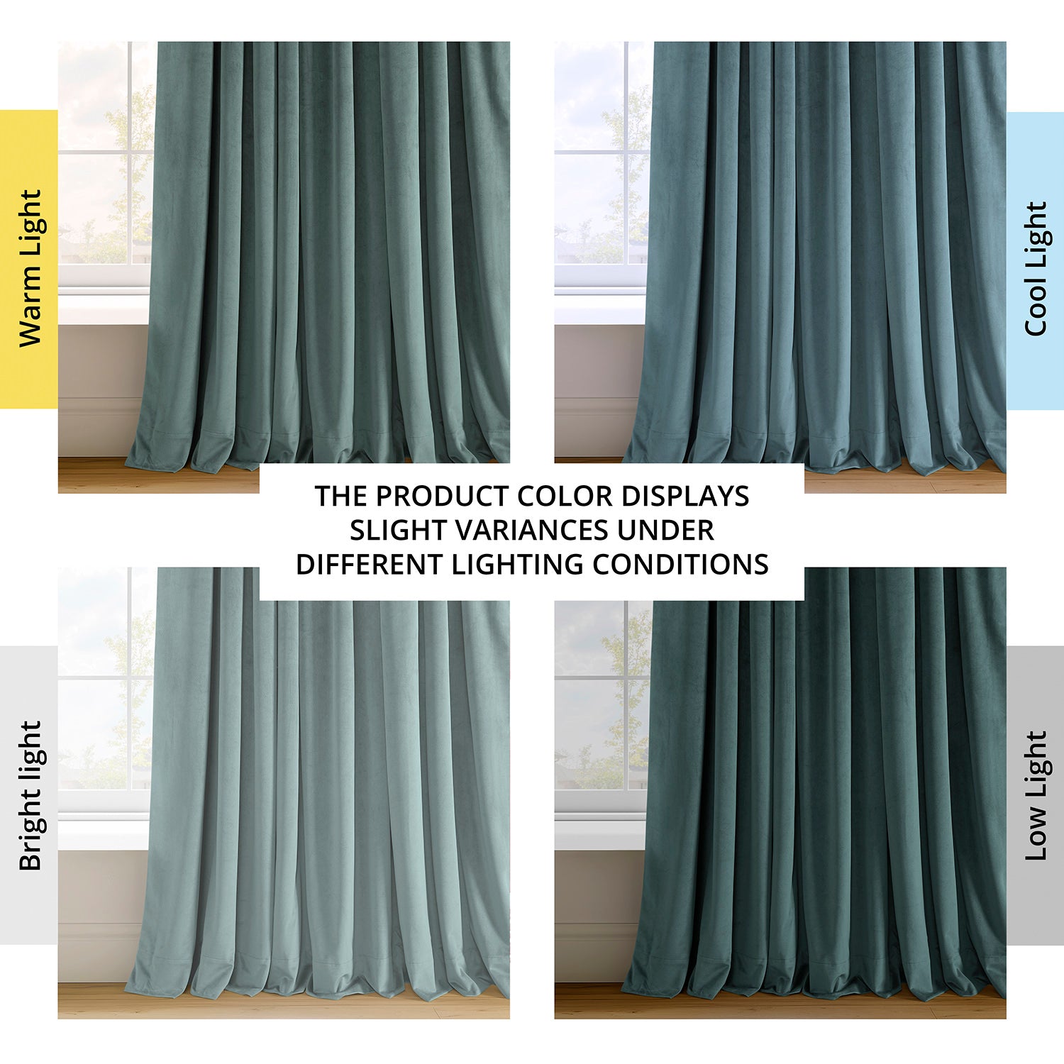 Skylark Blue Signature Velvet Blackout Curtain