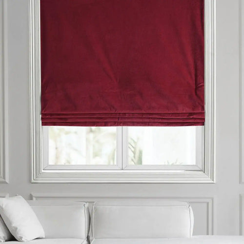 Moroccan Red Signature Velvet Roman Shade