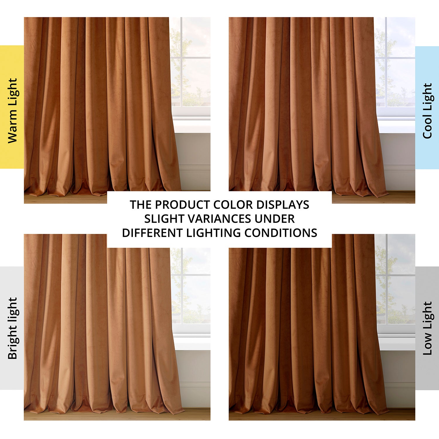 Burnt Pumpkin Signature Velvet Blackout Curtain