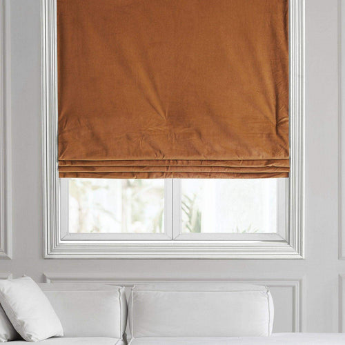Burnt Pumpkin Signature Velvet Roman Shade