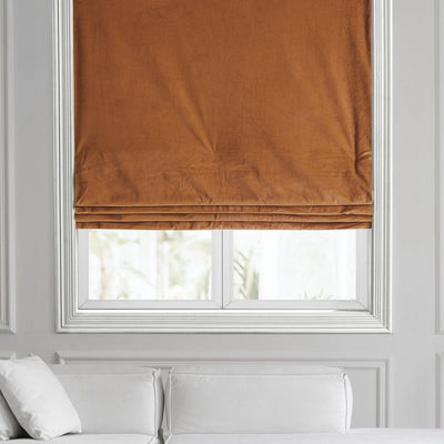 Burnt Pumpkin Signature Velvet Roman Shade
