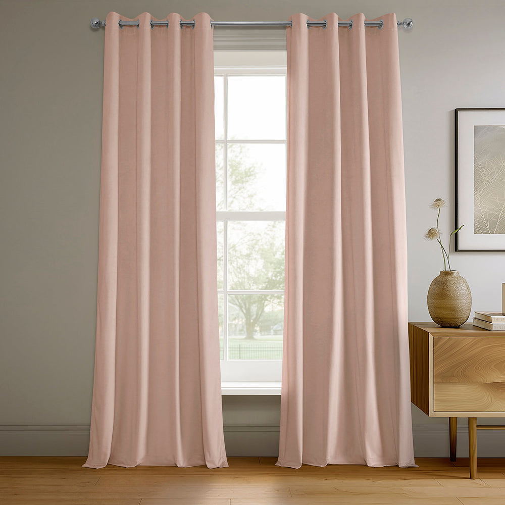 Rosey Dawn Grommet Signature Velvet Blackout Curtain