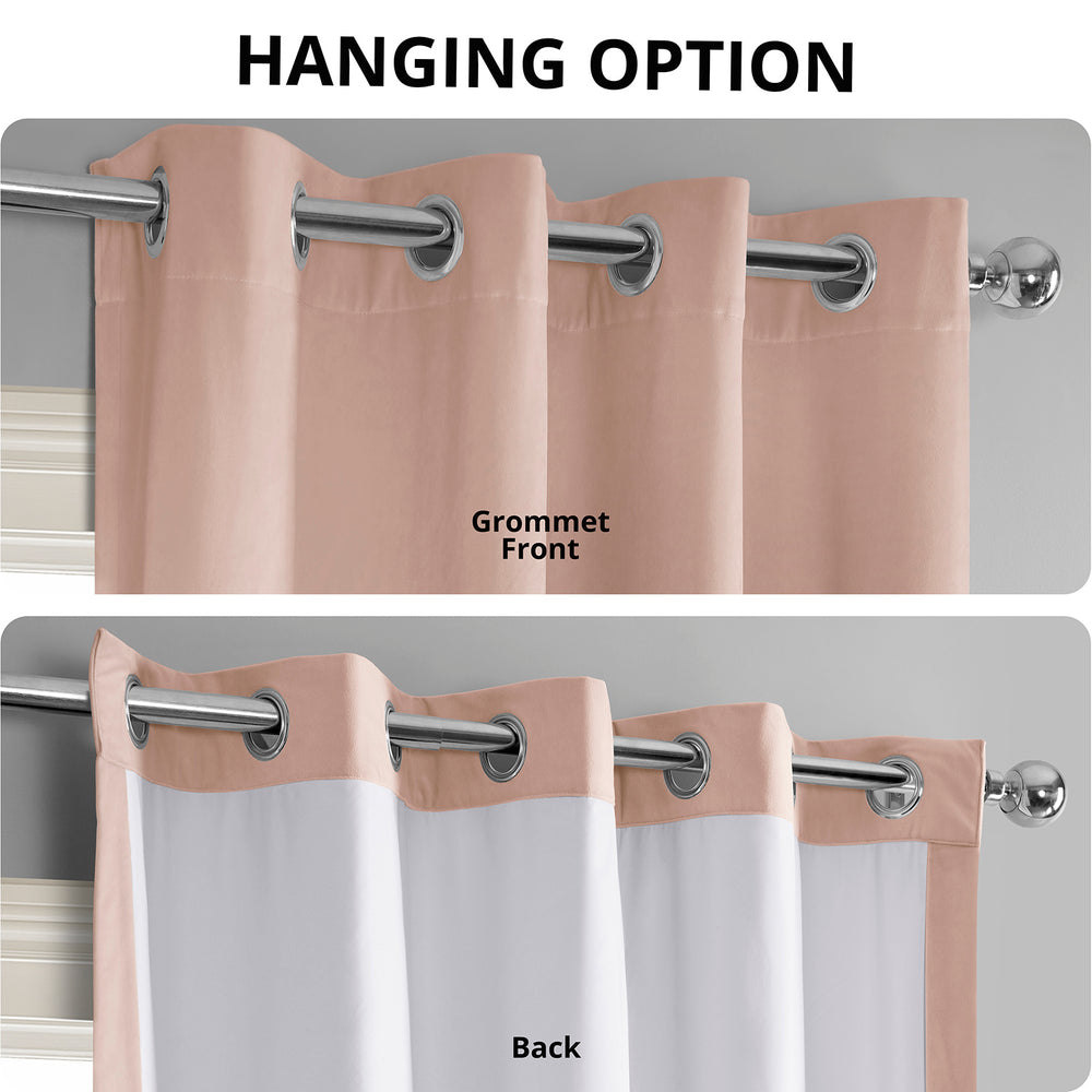 Rosey Dawn Grommet Signature Velvet Blackout Curtain