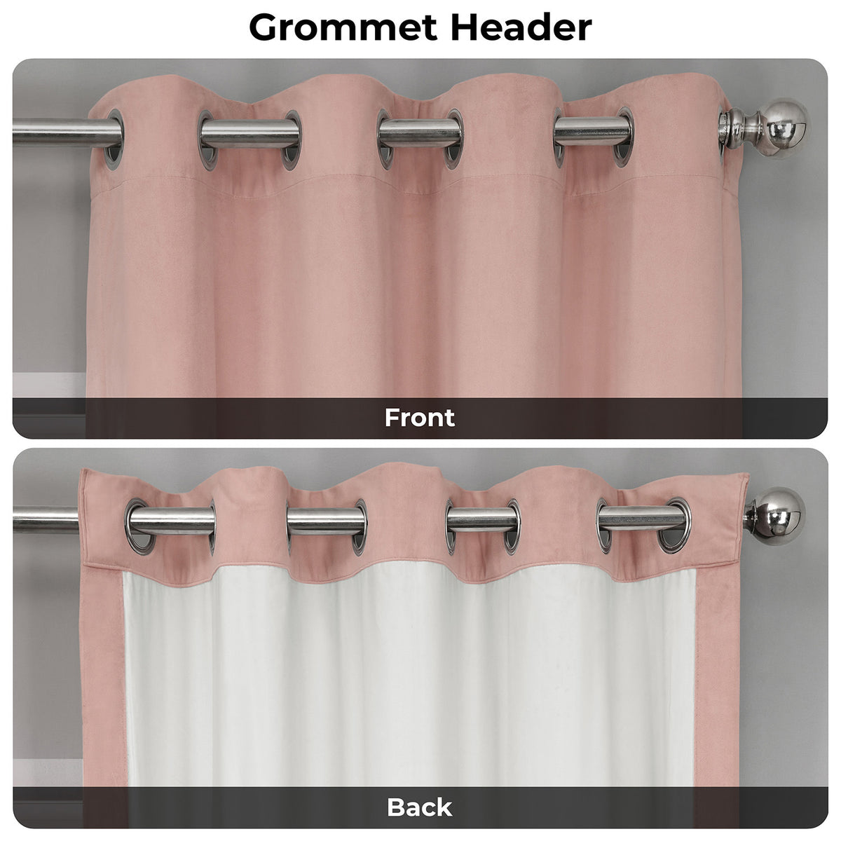 Rosey Dawn Grommet Signature Velvet Blackout Curtain