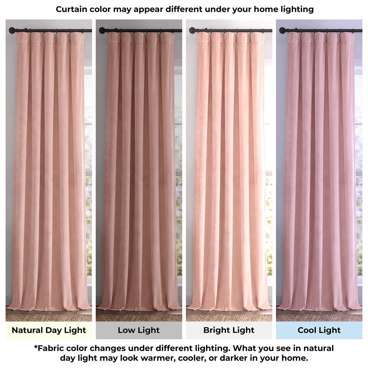 Rosey Dawn Signature Velvet Blackout Curtain