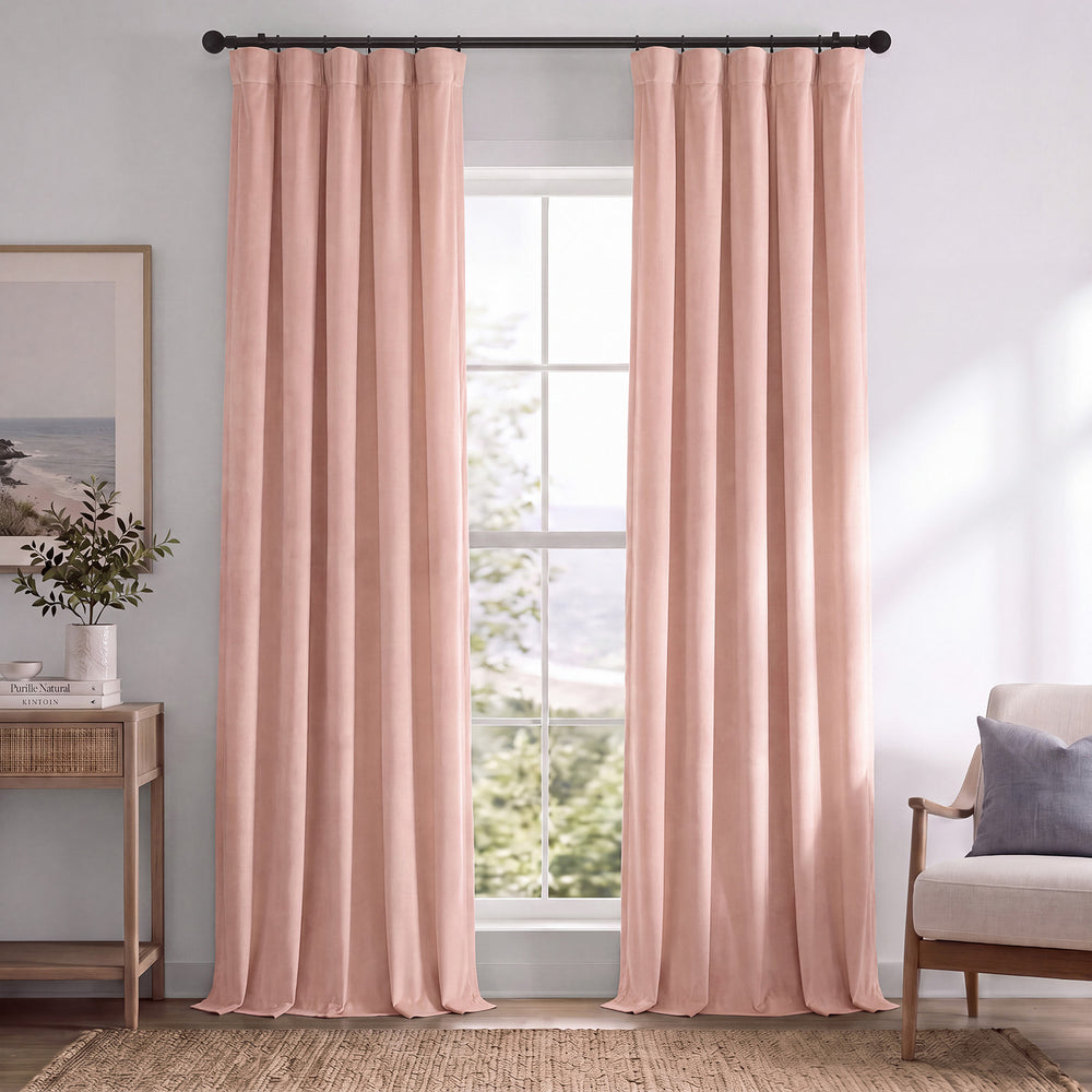 Rosey Dawn Signature Velvet Blackout Curtain