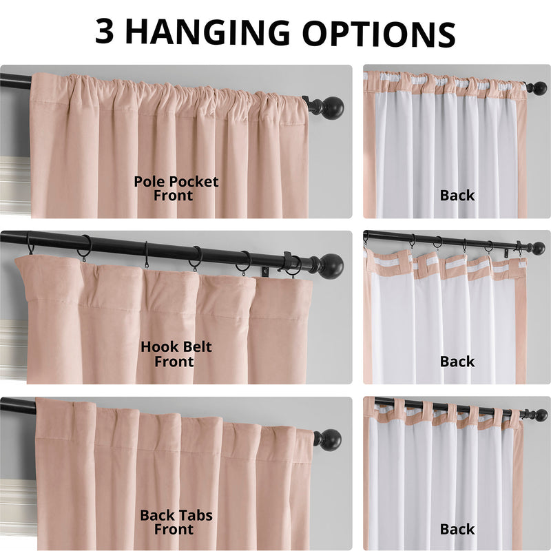 Rosey Dawn Signature Velvet Blackout Curtain