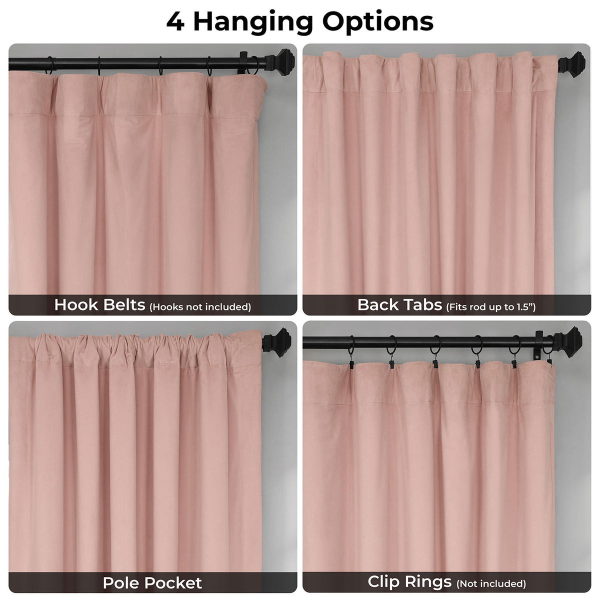 Rosey Dawn Signature Velvet Blackout Curtain