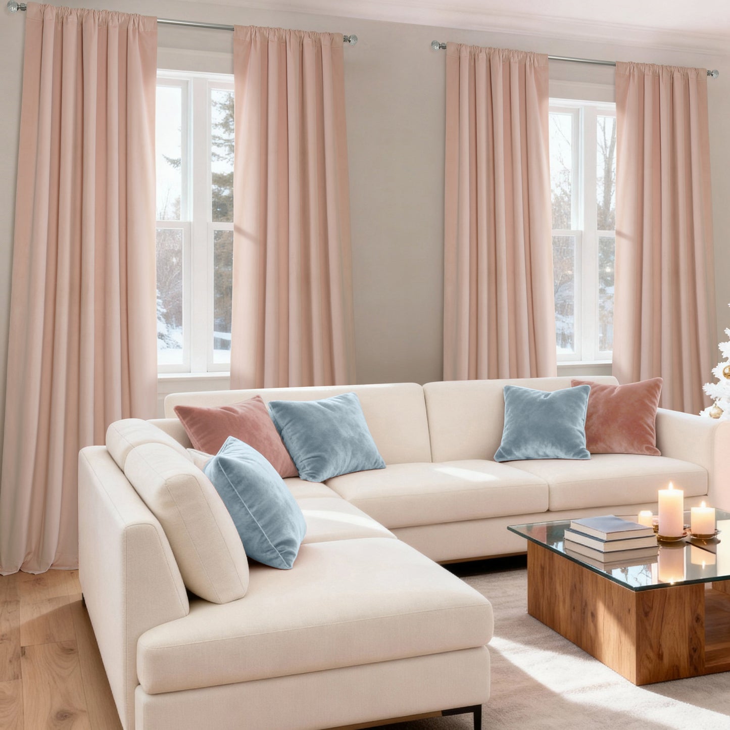 Rosey Dawn Signature Velvet Custom Curtain
