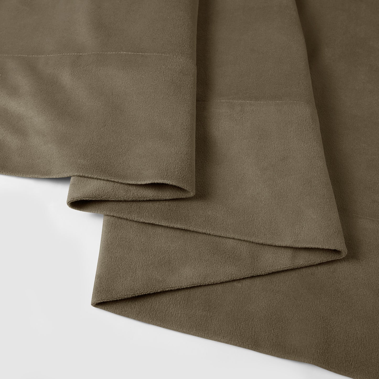 Denver Taupe Signature Velvet Custom Curtain