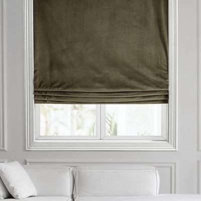 Denver Taupe Signature Velvet Roman Shade