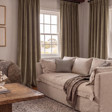Denver Taupe Signature Velvet Blackout Curtain