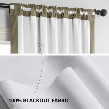 Denver Taupe Signature Velvet Blackout Curtain