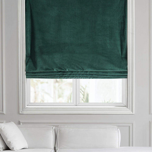 Blackforest Green Signature Velvet Roman Shade