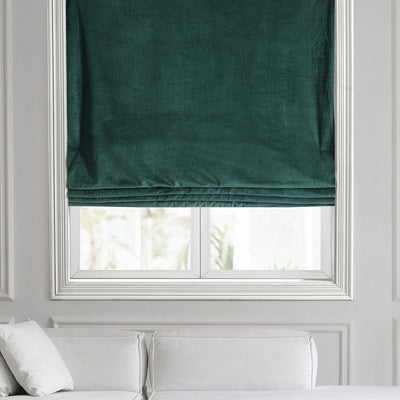 Blackforest Green Signature Velvet Roman Shade
