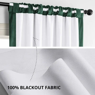 Blackforest Green Signature Velvet Blackout Curtain