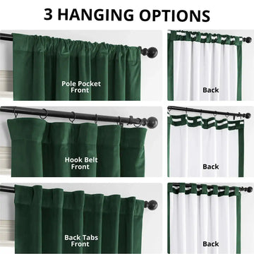 Blackforest Green Signature Velvet Blackout Curtain