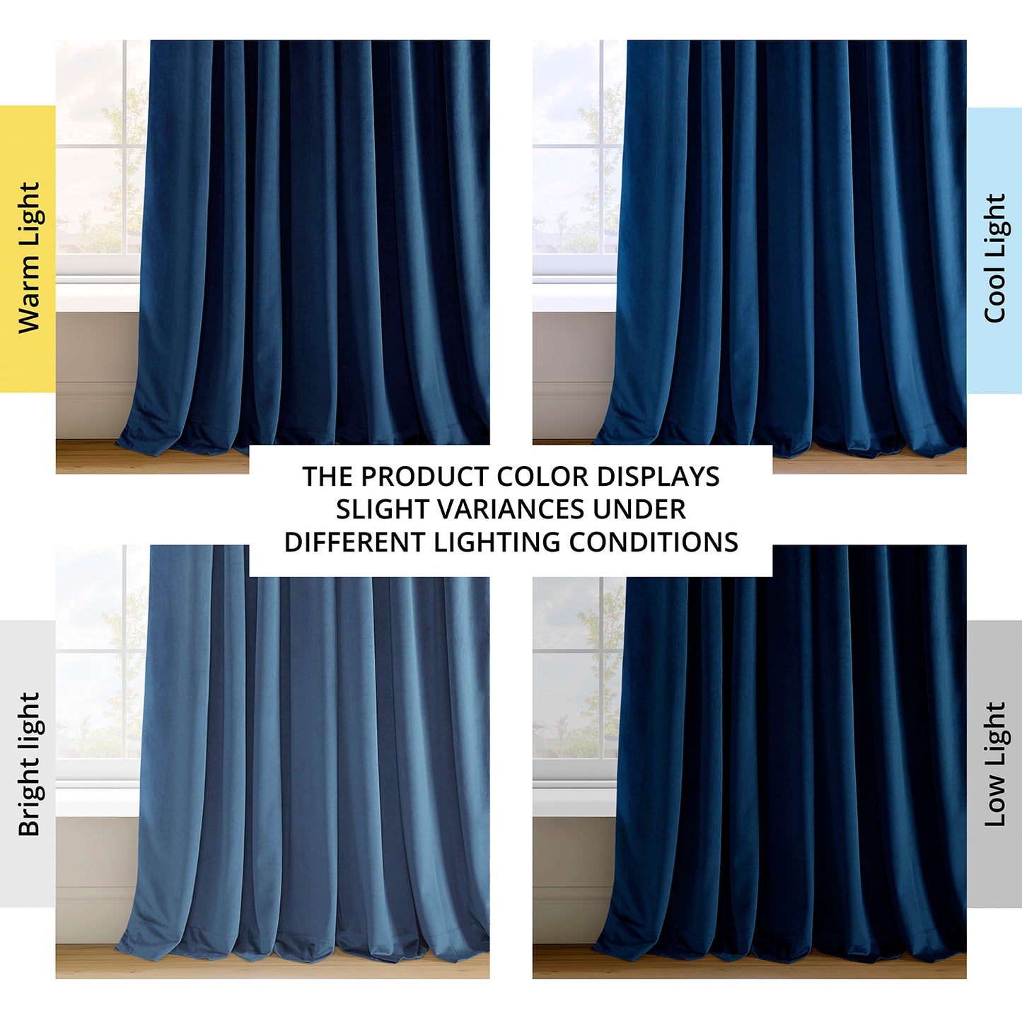 Union Blue Signature Velvet Blackout Curtain