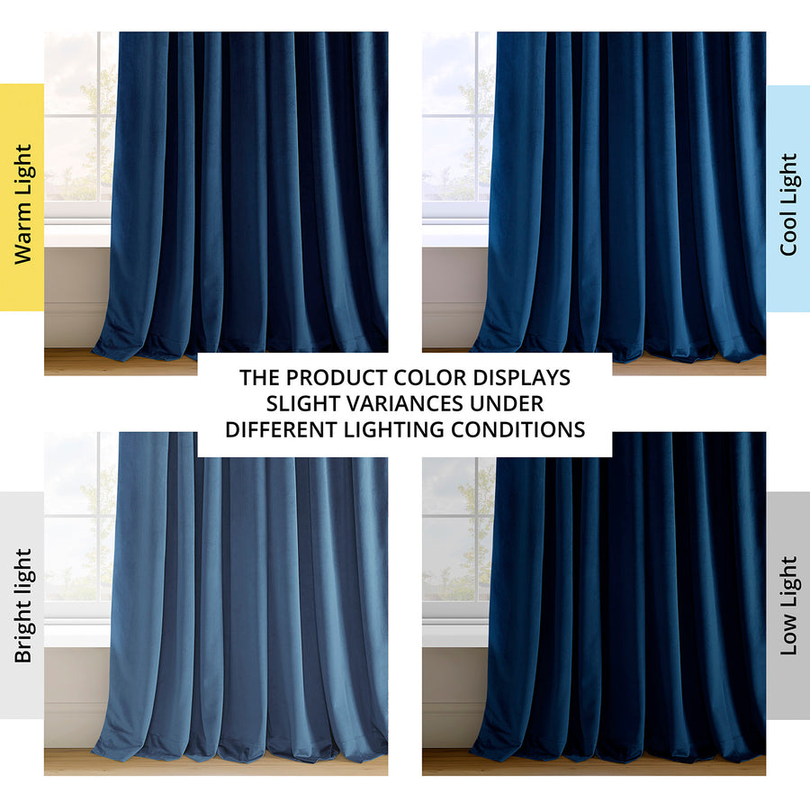 Union Blue Signature Velvet Blackout Curtain