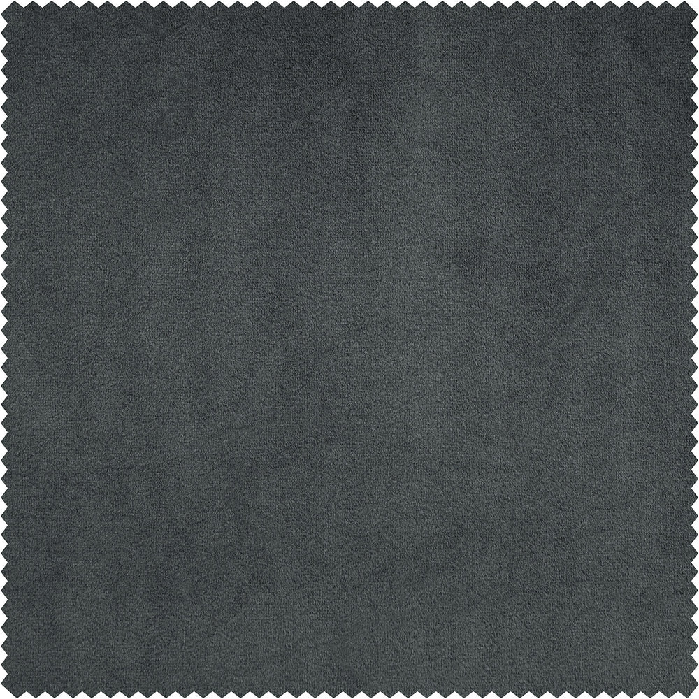 Natural Grey Signature Velvet Custom Curtain
