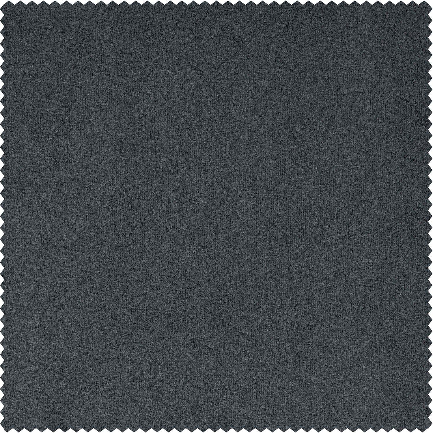 Neutral Grey French Pleat Signature Velvet Blackout Curtain