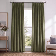 Hunter Green Pinch Pleat Signature Velvet Blackout Curtain