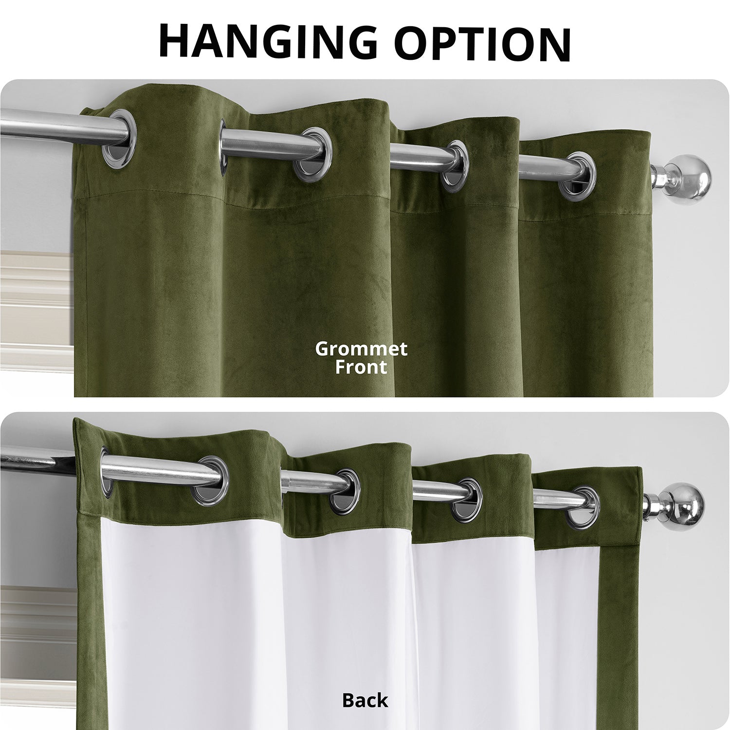 Hunter Green Grommet Signature Velvet Blackout Curtain