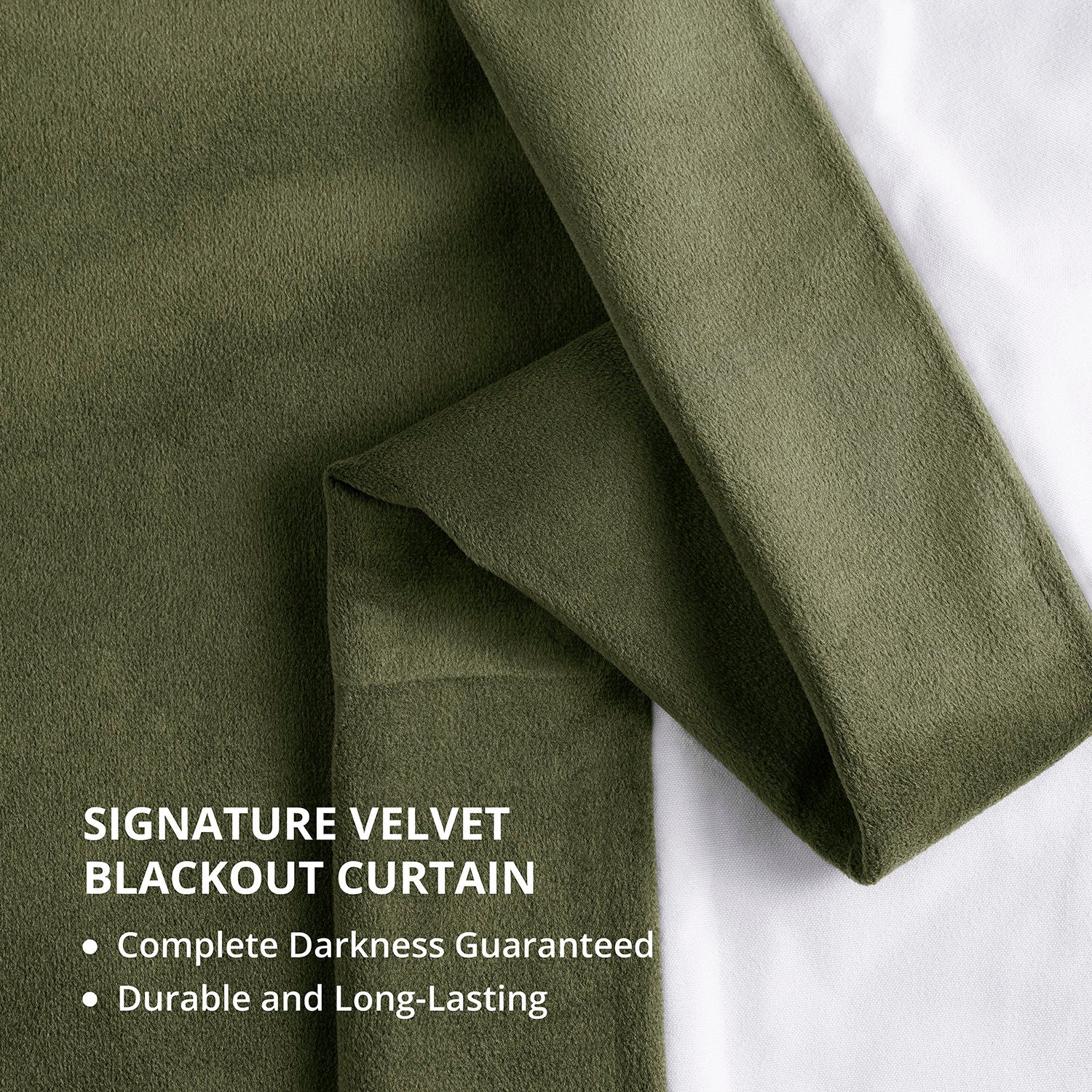 Hunter Green Signature Velvet Blackout Curtain