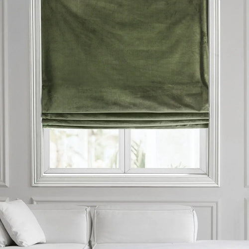 Hunter Green Signature Velvet Roman Shade