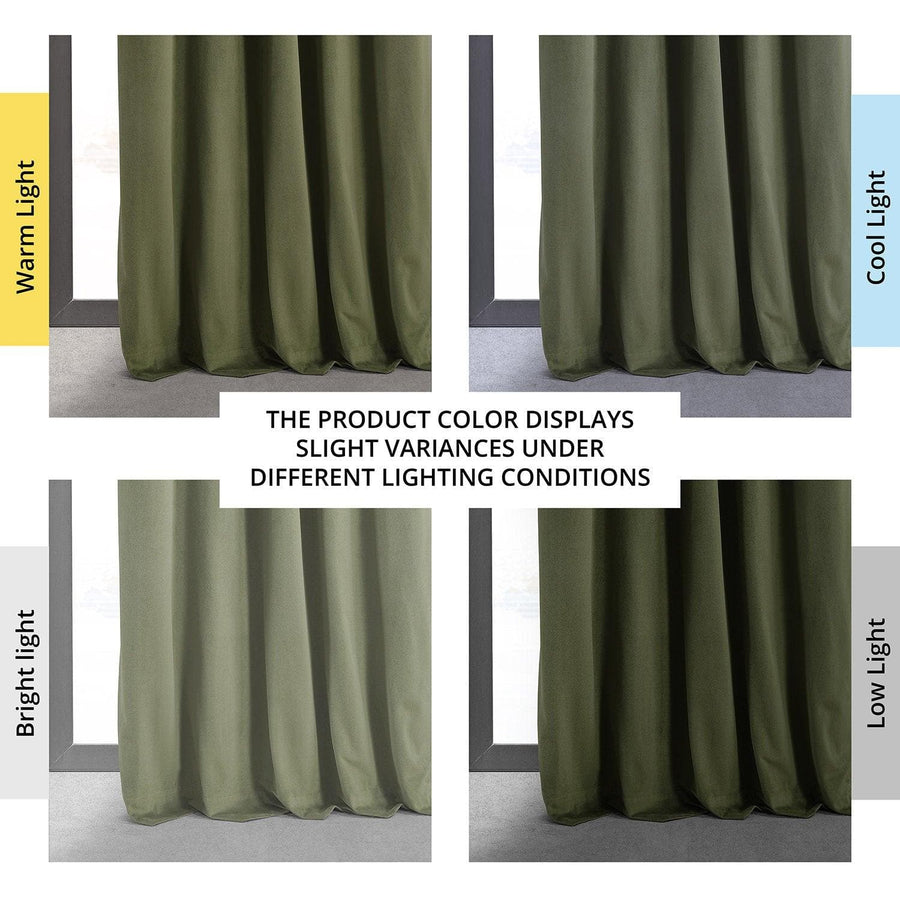 Hunter Green Grommet Signature Velvet Blackout Curtain - HalfPriceDrapes.com