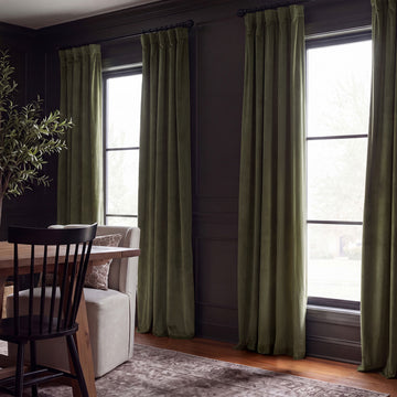 Hunter Green Signature Velvet Blackout Curtain