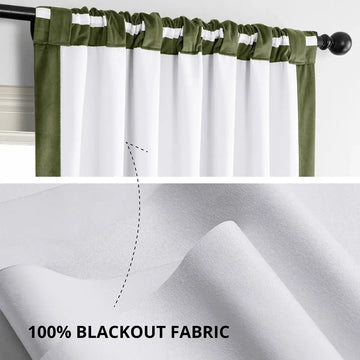 Hunter Green Signature Velvet Blackout Curtain