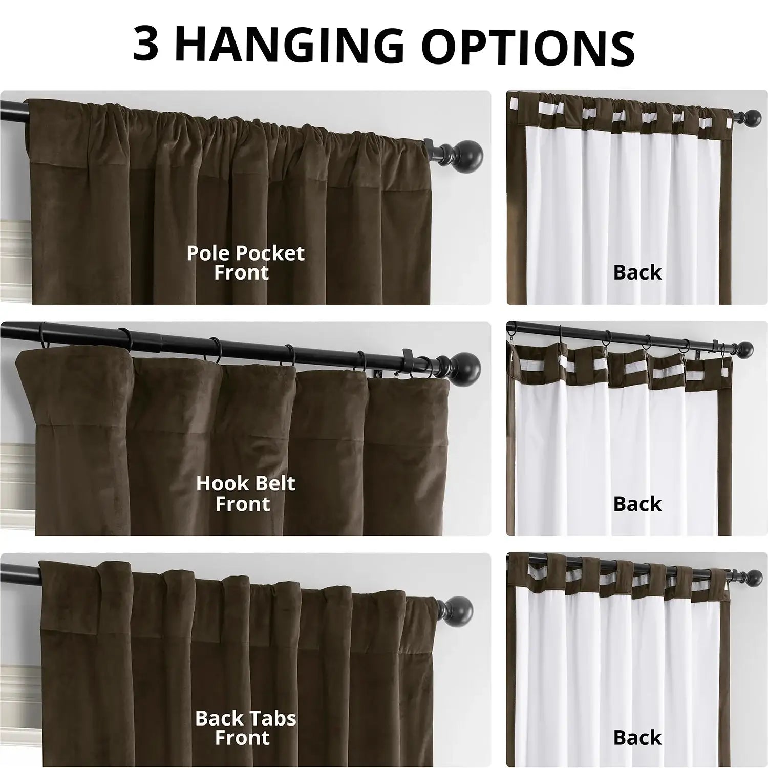 送料無料☆ koA様用　Drape Curtain 100x178cm 2枚 Java Signature Velvet Blackout Curtain | Half Price Drapes