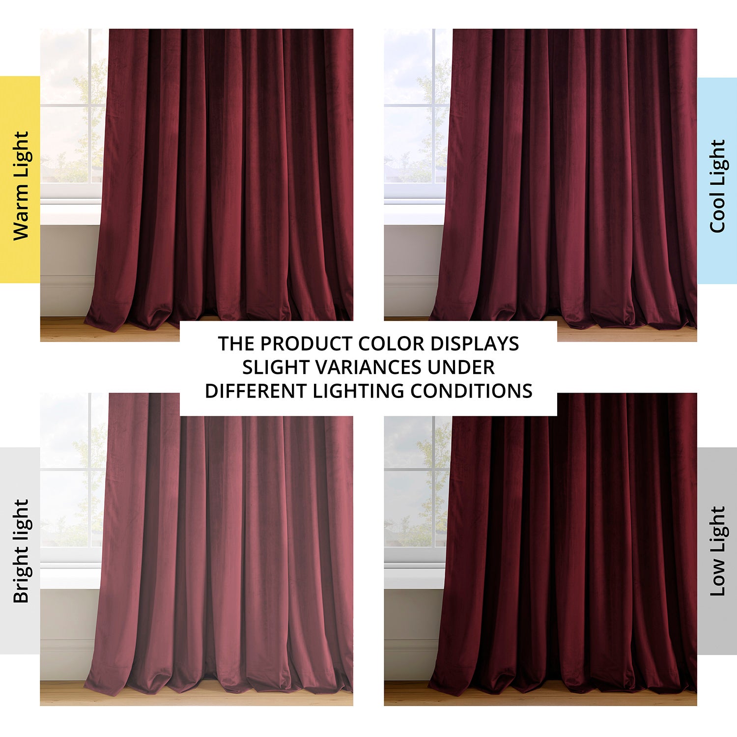 Burgundy Signature Velvet Blackout Curtain