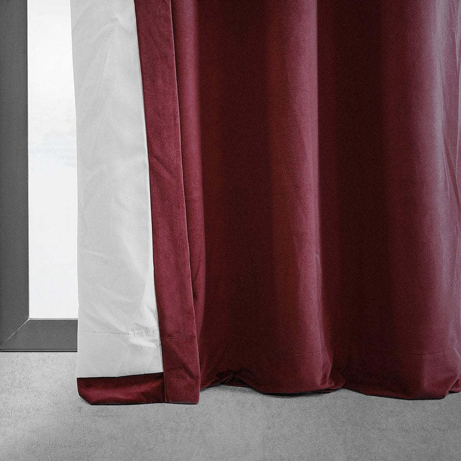 Burgundy Grommet Signature Velvet Blackout Curtain - HalfPriceDrapes.com