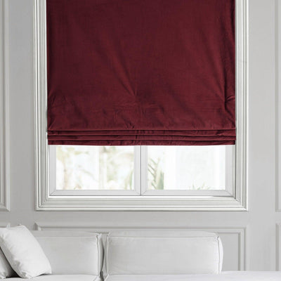 Burgundy Signature Velvet Roman Shade
